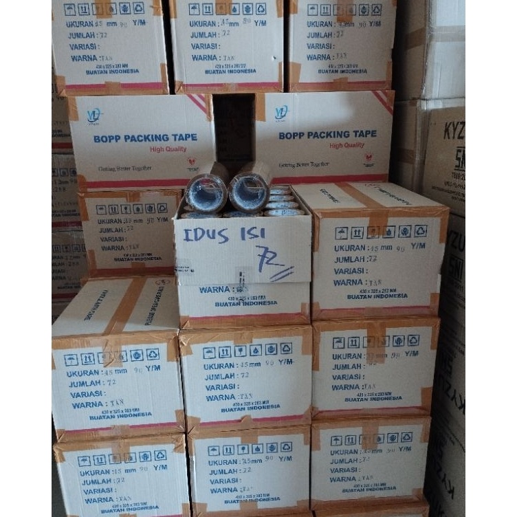 

YOULIANLakban 45MM 9Y Grosir 1Dus Isi 72 Roll BeningCoklat Isolasi murah bening dan coklat KODE T6V9