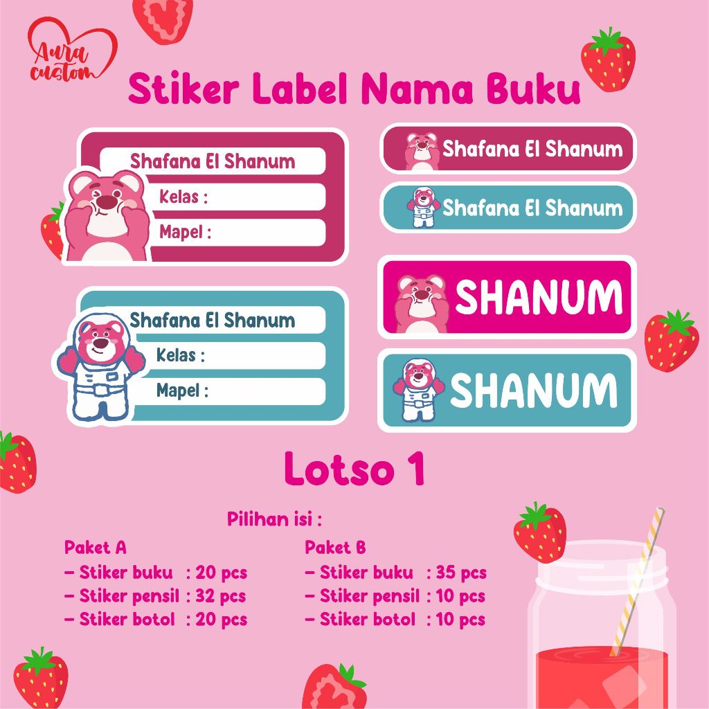 

STIKER LABEL NAMA BUKU CUSTOM BOTOL PENSIL ANTI AIR PAKET LENGKAP