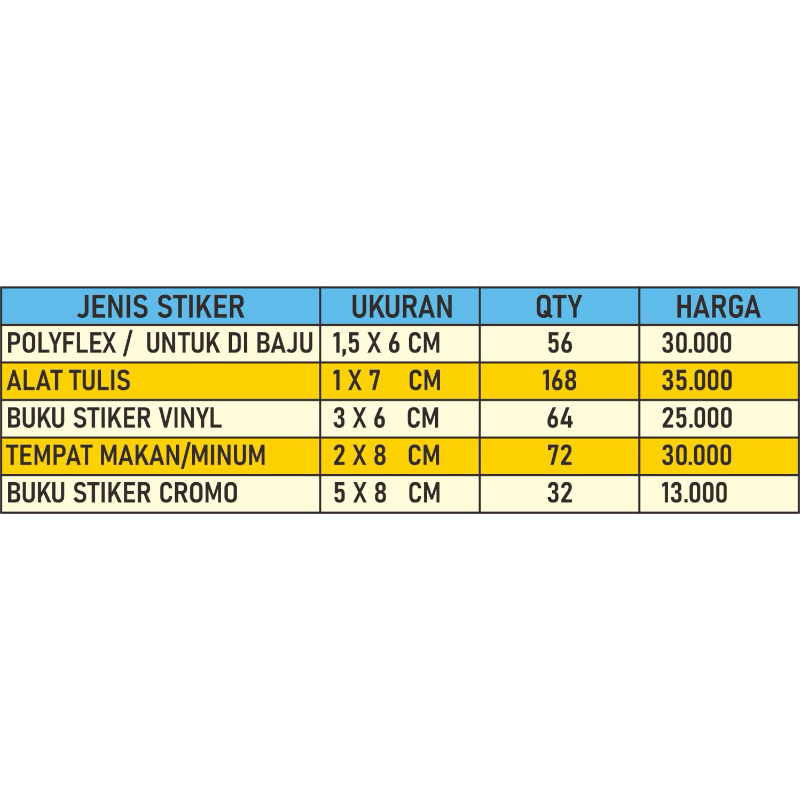 

Stiker Label Nama Baju | print DTF | sablon setrika