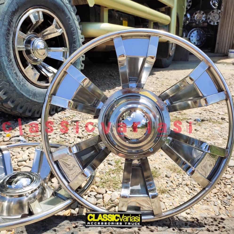 Whelldop stainless R16 Dop truk Canter Dutro Giga  Sepasang  2pcs KODE N9B3