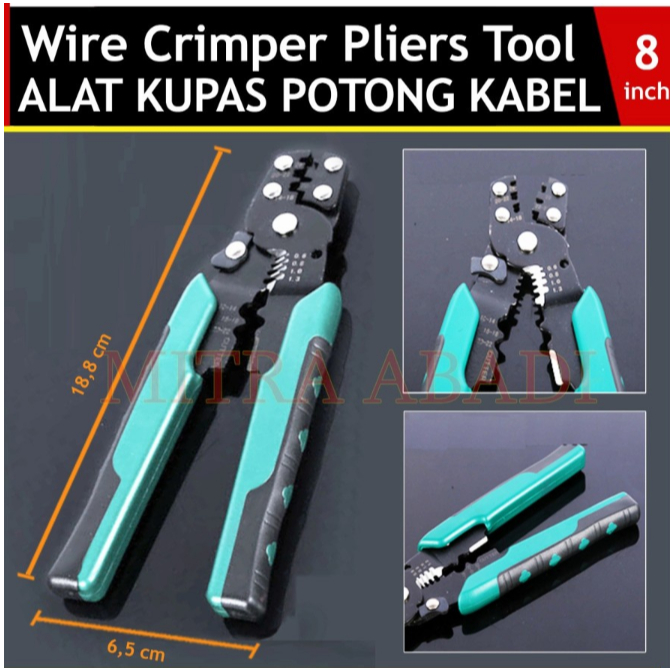 Tang Krimping Press Skun Kabel Kombinasi / Tang Potong Kupas Kabel Multifungsi / Tang Press Skun / T