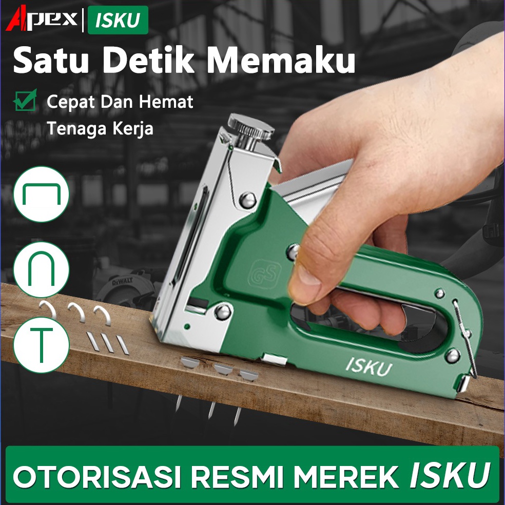 

KODE K7R8 ISKU Isi Staples tembak jok motorStapler tembak kayu gun paku steples tembak 3 in 1 tacker Bisa 3 Jenis Staples 1 set