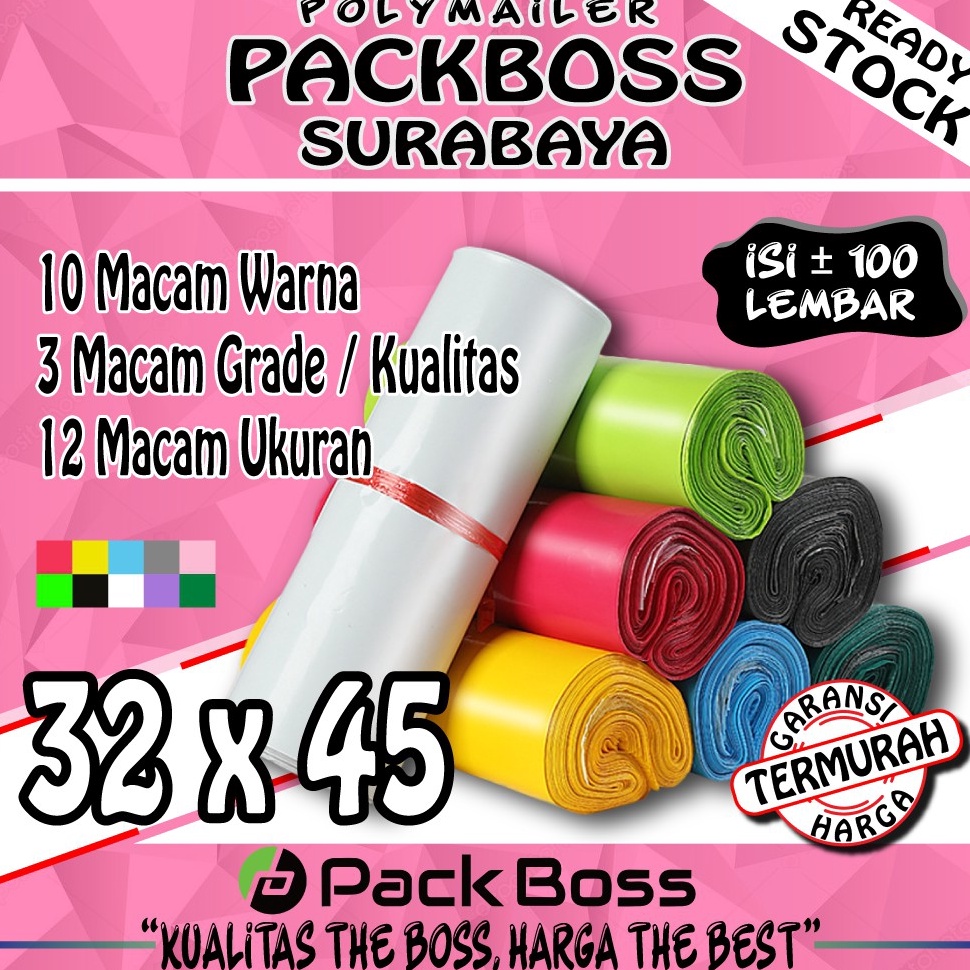 

KODE B7O POLYMAILER PACKBOSS 32x45 ISI 1 LEMBAR KUALITAS TEBAL 6mc HARGA TERMURAH