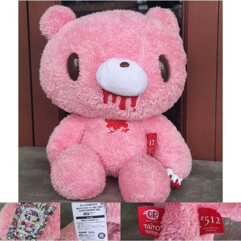 Boneka Gloomy Bear Pink Jumbo Besar Original Brand Bordir Like New Bulu Mawar Halus Lembut Gembul