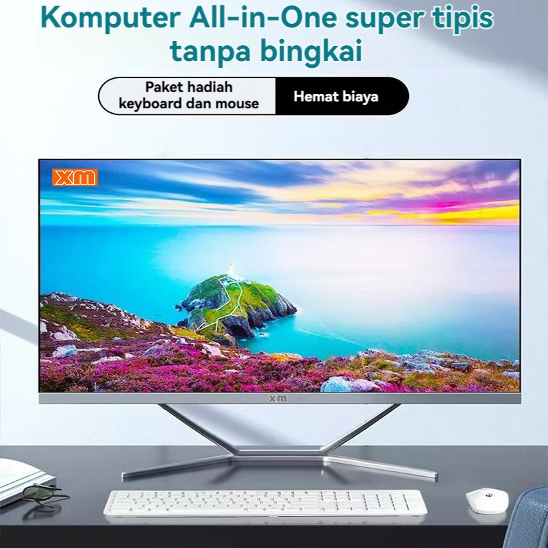【Ready Stock】Komputer all-in-one baru dengan layar besar 27 inci, cocok untuk rumah dan kantor, dile