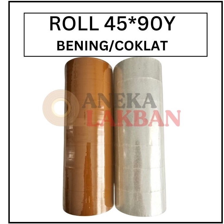 

KODE U3W9 1 ROLL ISI 6 PCS HORICI LAKBAN OPP 2 INCH 45MM x 9 Yard ISOLASI BENING COKLAT TERMURAH