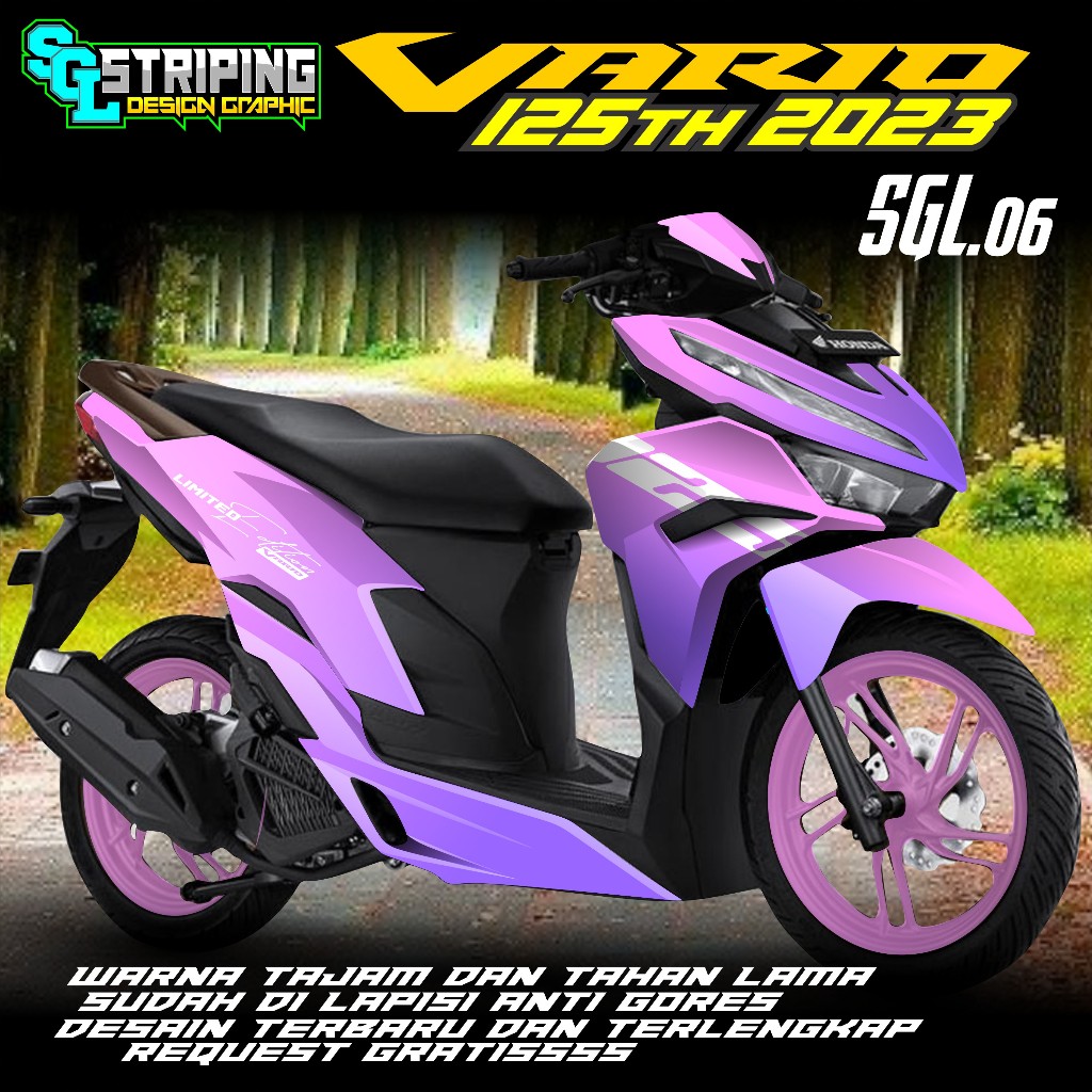 DECAL VARIO 125 NEW 2022 STIKER DECAL VARIO 125 NEW BEBAS CUSTOM NAMA SGL.06