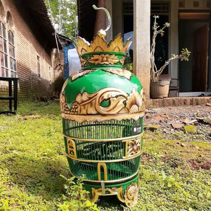 sangkar perkutut jati ukir