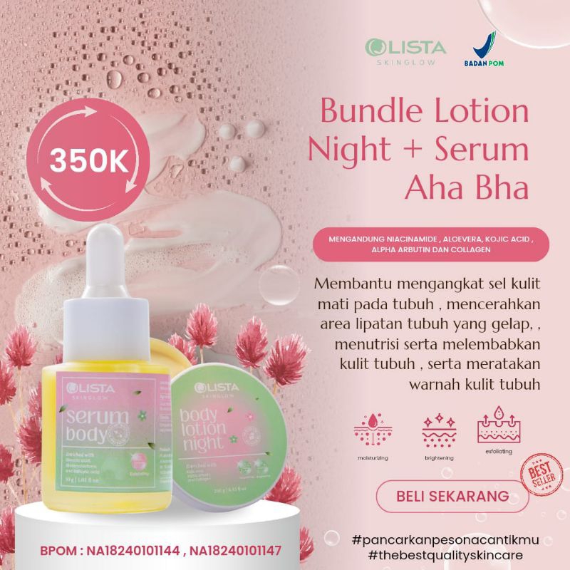 Bundle Body Lotion Night + Serum AHA BHA