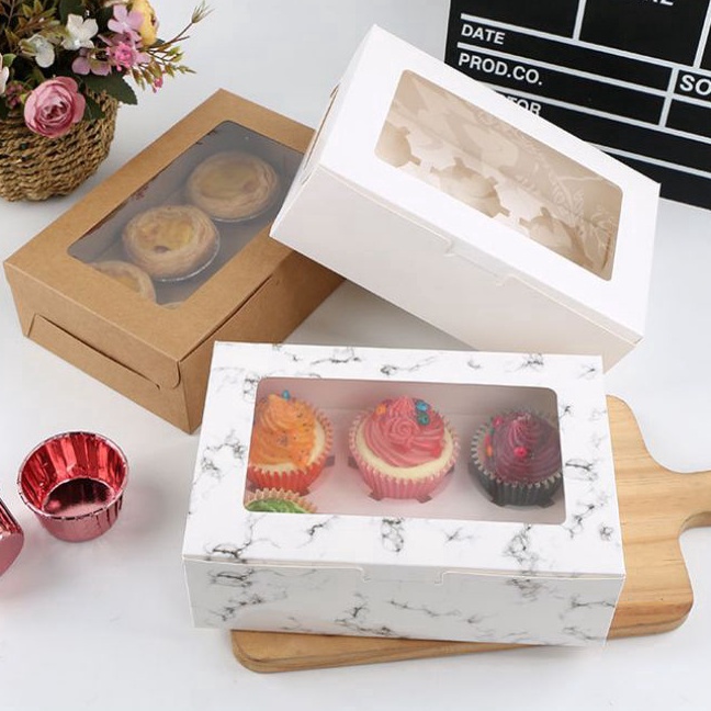 KP8 Dus cupcake isi 6 box cupcake isi 6 dus muffin box muffin