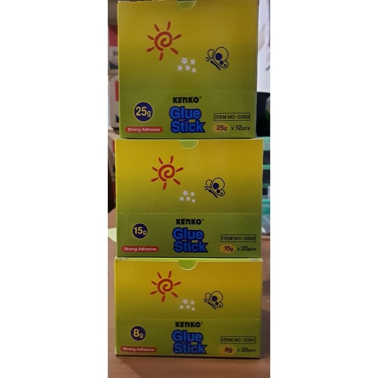 

KODE H5Q3 Lem Glue Stick Batang Putar Kenko 8 gr 15 gr 25 gr