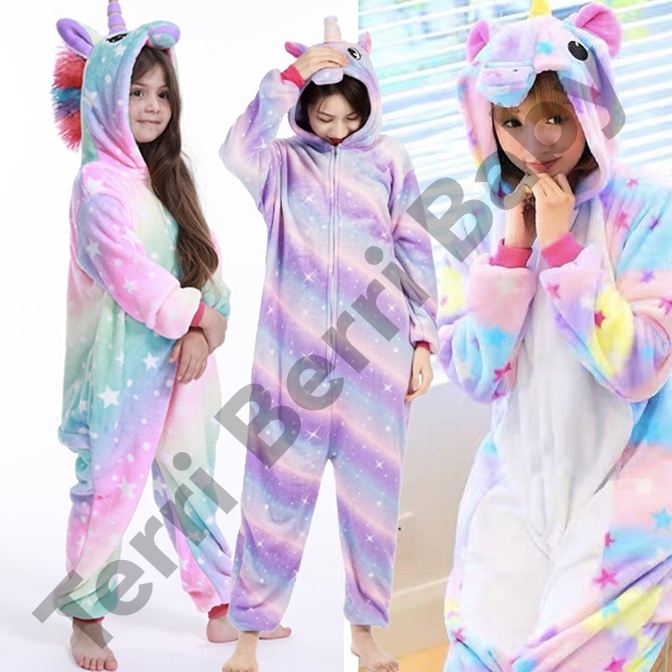 KODE Y6N8 BAJU KOSTUM ONESIE UNICORN ANIMAL DEWASA ONE SIE KUDA PONI KIGURUMI BINATANG PIAMA HEWAN P