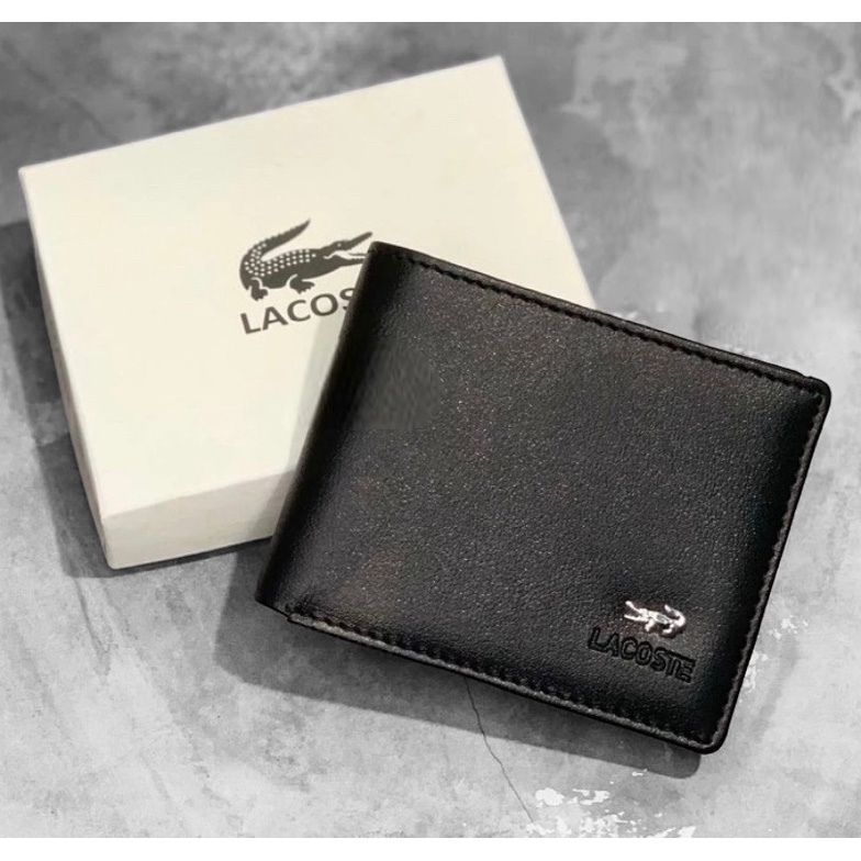 KODE S4F9 Dompet wallet dompet pria ed full black merk branded free box kado cowok keren with box