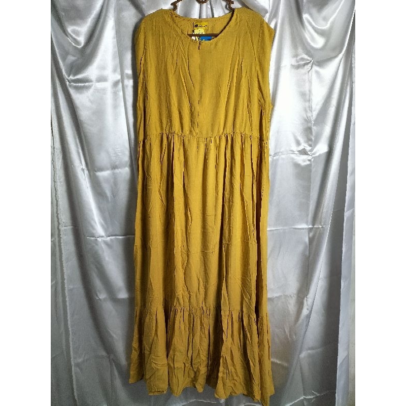 Inner dress rayon daleman gamis tanpa lengan busui friendly