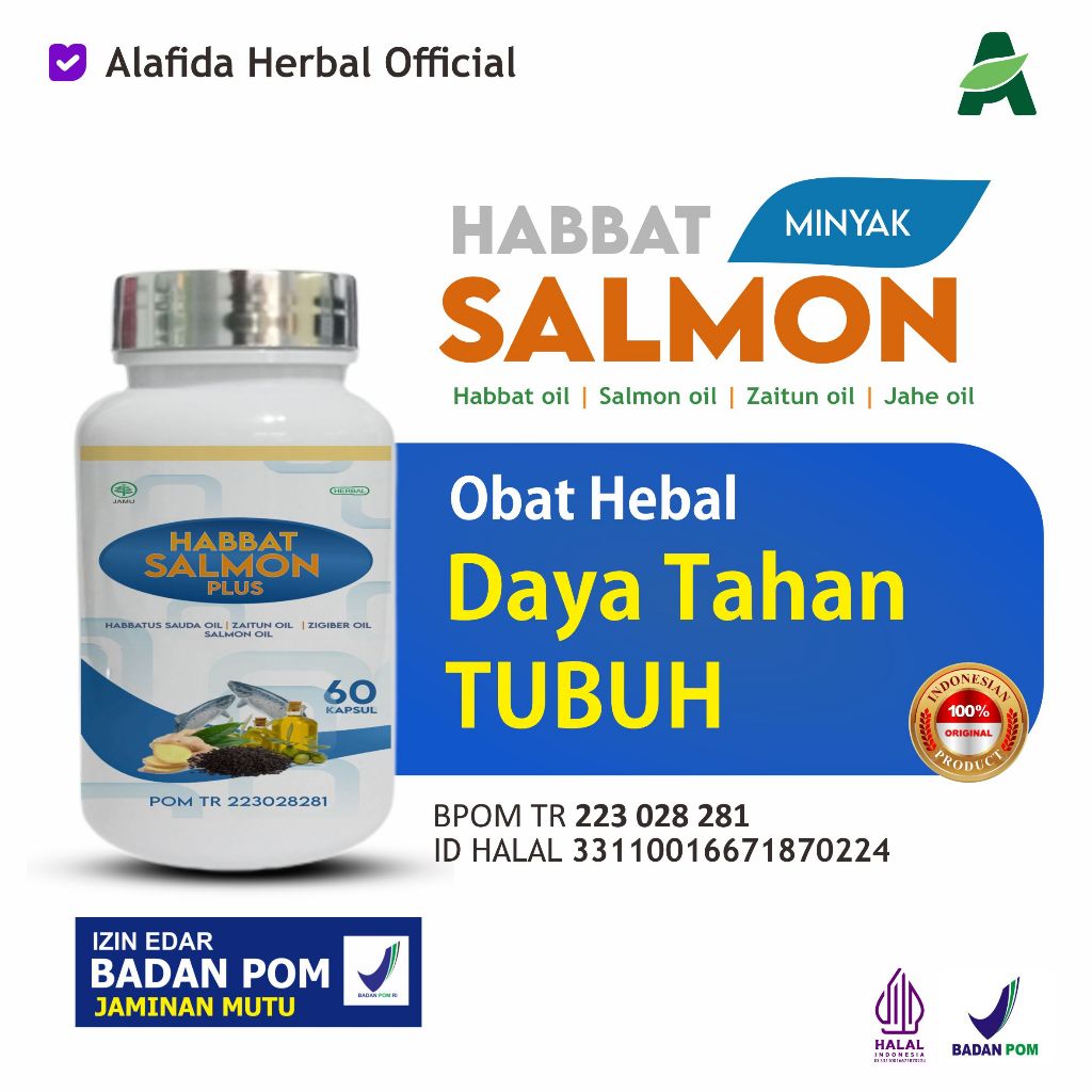 Habbat Salmon Plus Alafida Kapsul Minyak Salmon 4 in 1
