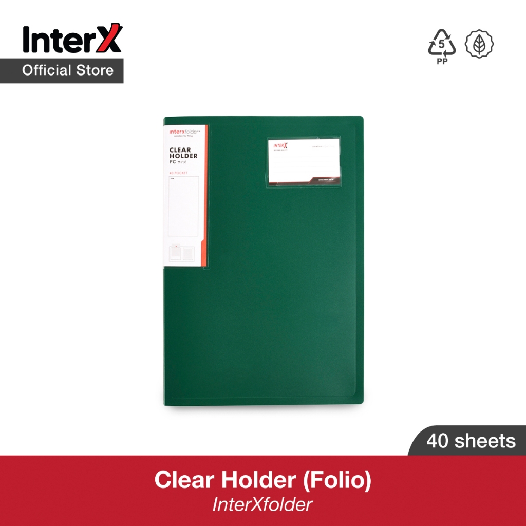 

InterX Folder Clear Holder 40 Lembar F4 - Map Display Album / Document Organizer
