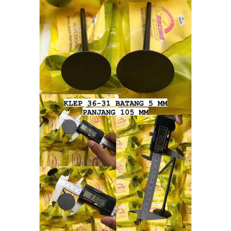 KLEP 36 31 BATANG 5 MM THAILAND KLEP RACING KLEP BALAP KLEP HARIAN