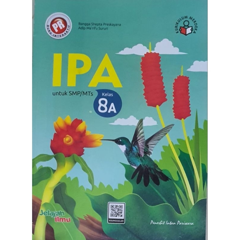 Buku PR Intan Pariwara Kurikulum Merdeka SMP kelas 8A IPA, Informatika, Bahasa Indonesia, Bahasa Ing