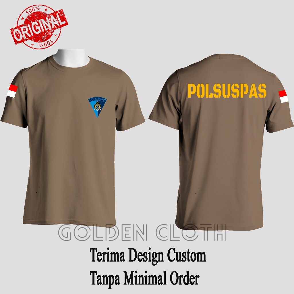 Baju Kaos Dalam/ Dalaman POLSUSPAS Kepolisian Khusus Pemasyarakatan Kaos Dalam Polisi Warna Coklat