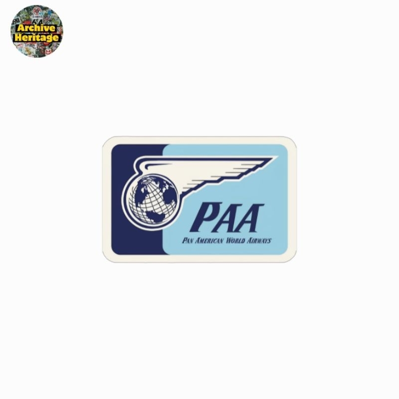 

sticker PAA PAN American World Airways logo stiker