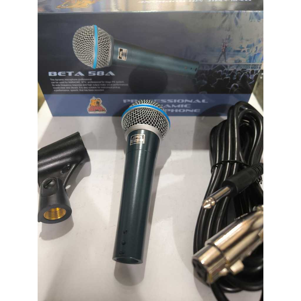 Microphone BMA Beta 58A Mic Kabel Vocal Beta 58A Microphone BMA ORIGINAL
