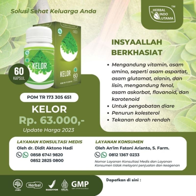 

MORINGA/EKSTRAK DAUN KELOR/OBAT HERBAL INDO UTAMA/HERBAL TANPA EFEK SAMPING/HERBAL BERKHASIAT/EKSTRAK DAUN KELOR 500MG