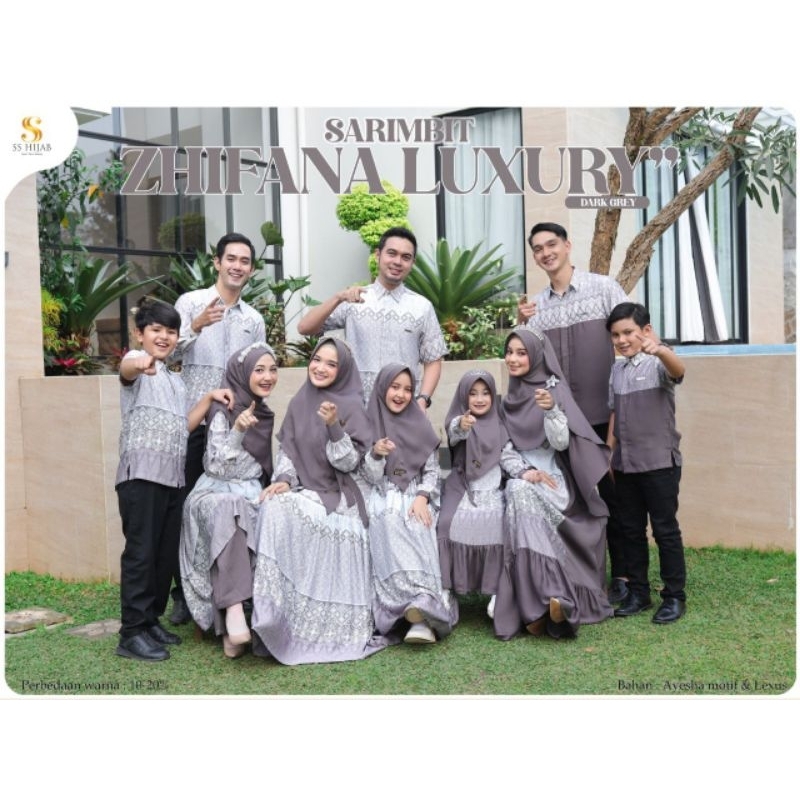 Sarimbit Terbaru Zhifana Luxury Koko Ayah Panjang Full Motif Original by Ss Hijab