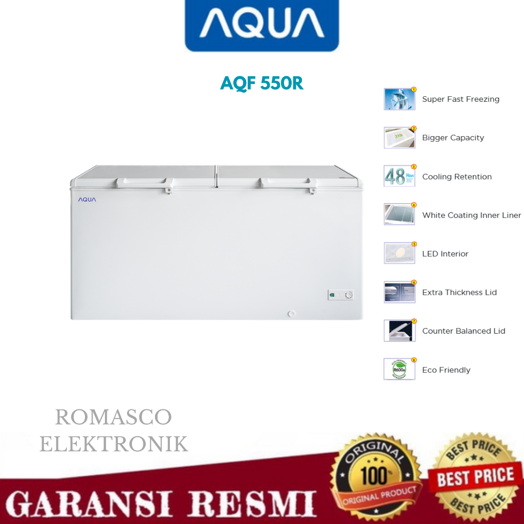 AQUA AQF 550 R CHEST FREEZER BOX 550 L