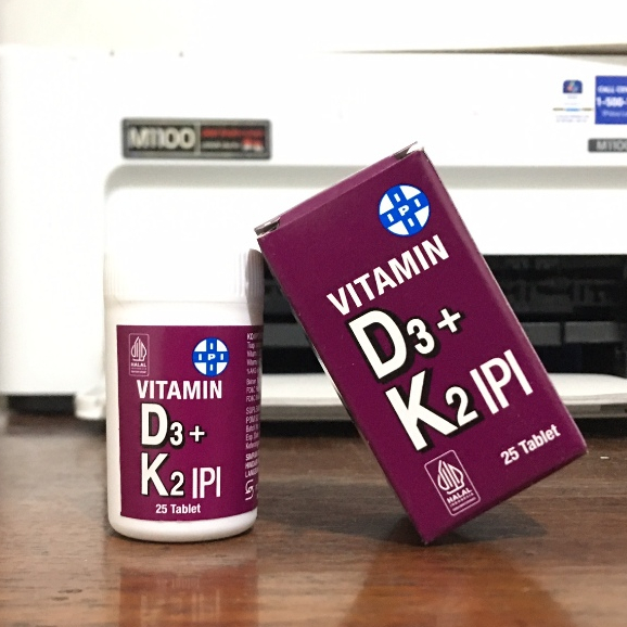 VITAMIN D3+K2 IPI ISI 25 TABLET ORIGINAL VITAMIN D3 + K2 IPI MEMBANTU MEMENUHI KEBUTUHAN VITAMIN D3+