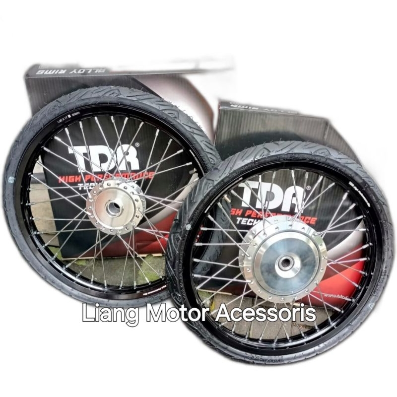 Sepaket Velg TDR WX Shape / Kotak Ring 17 Tromol Set Jari2 Plus Ban - Nmax/Aerox/PCX150/160/Vario110