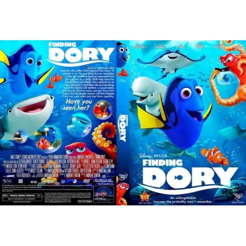 Kaset Film Disnep Pixar Finding Dory Dubbing Suara Bahasa Indonesia-Film Kartun Box Office Disney Te