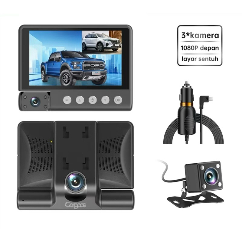 CARGOOS T1 DASHCAM MOBIL 3 CAM BNOB
