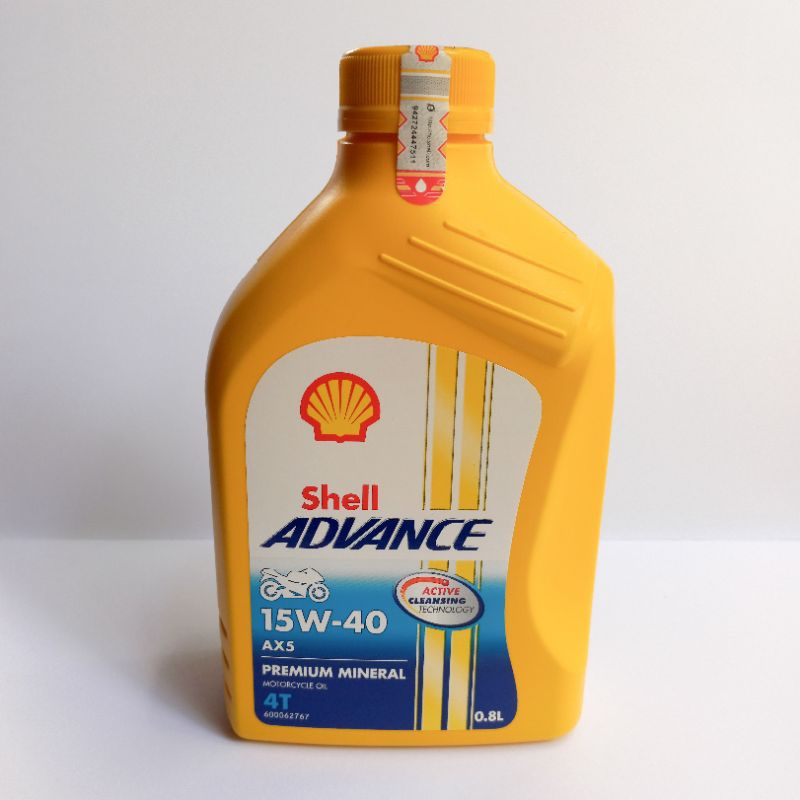Oli Shell Advance AX5 15W-40 800ml Motor Bebek/Original/Oli Semua Motor Bebek/Premium Mineral Oil