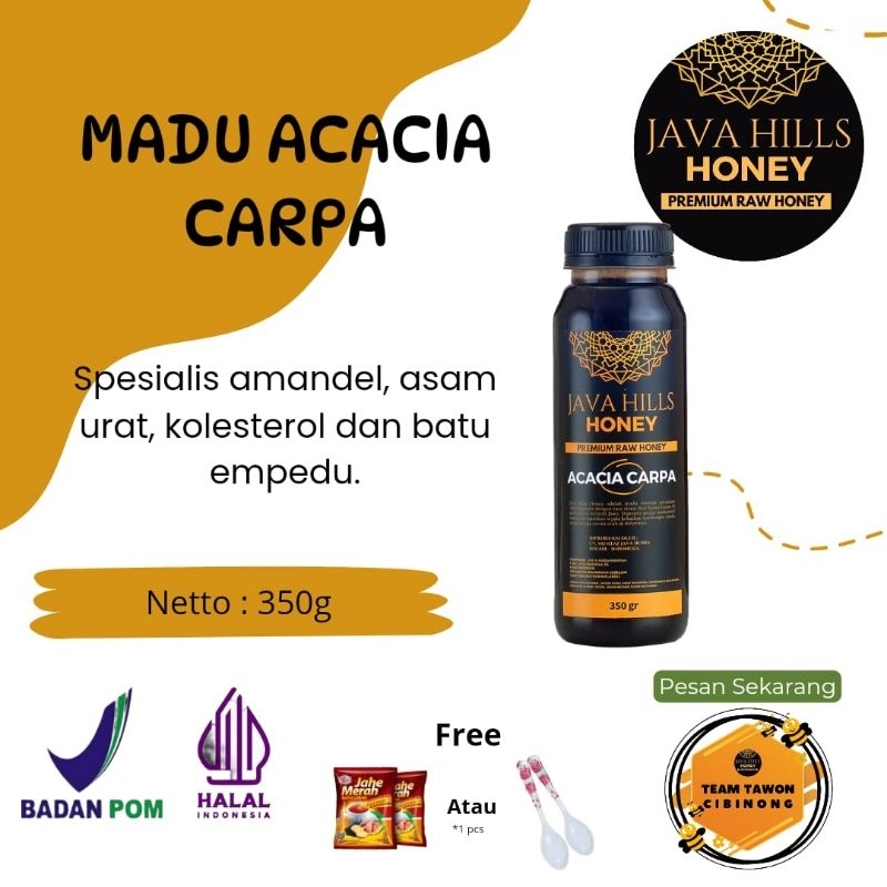 

Madu Acacia Carpa Javahillshoney / amandel / asam urat