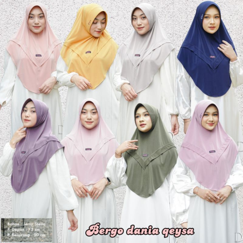 Bergo Dania Qeysa/ Qeysa Hijab/Hijab instan Qeysa
