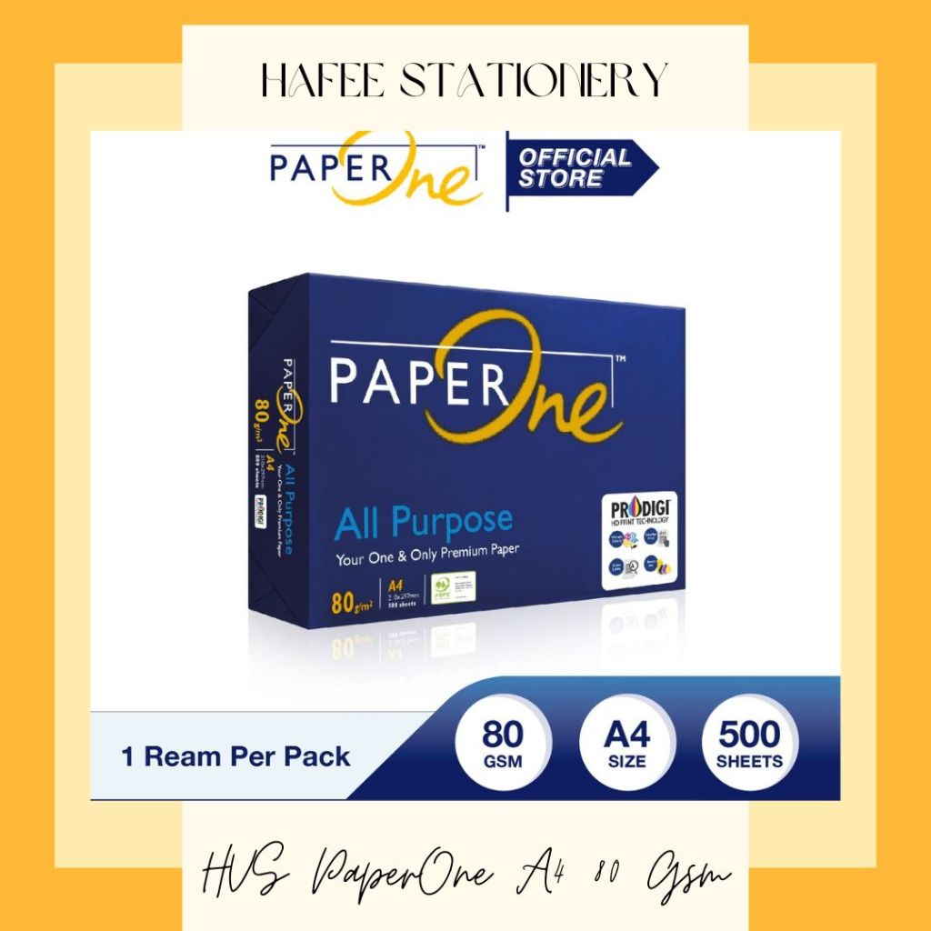 

Kertas HVS PaperOne A4 80 GSM (500 Lembar)