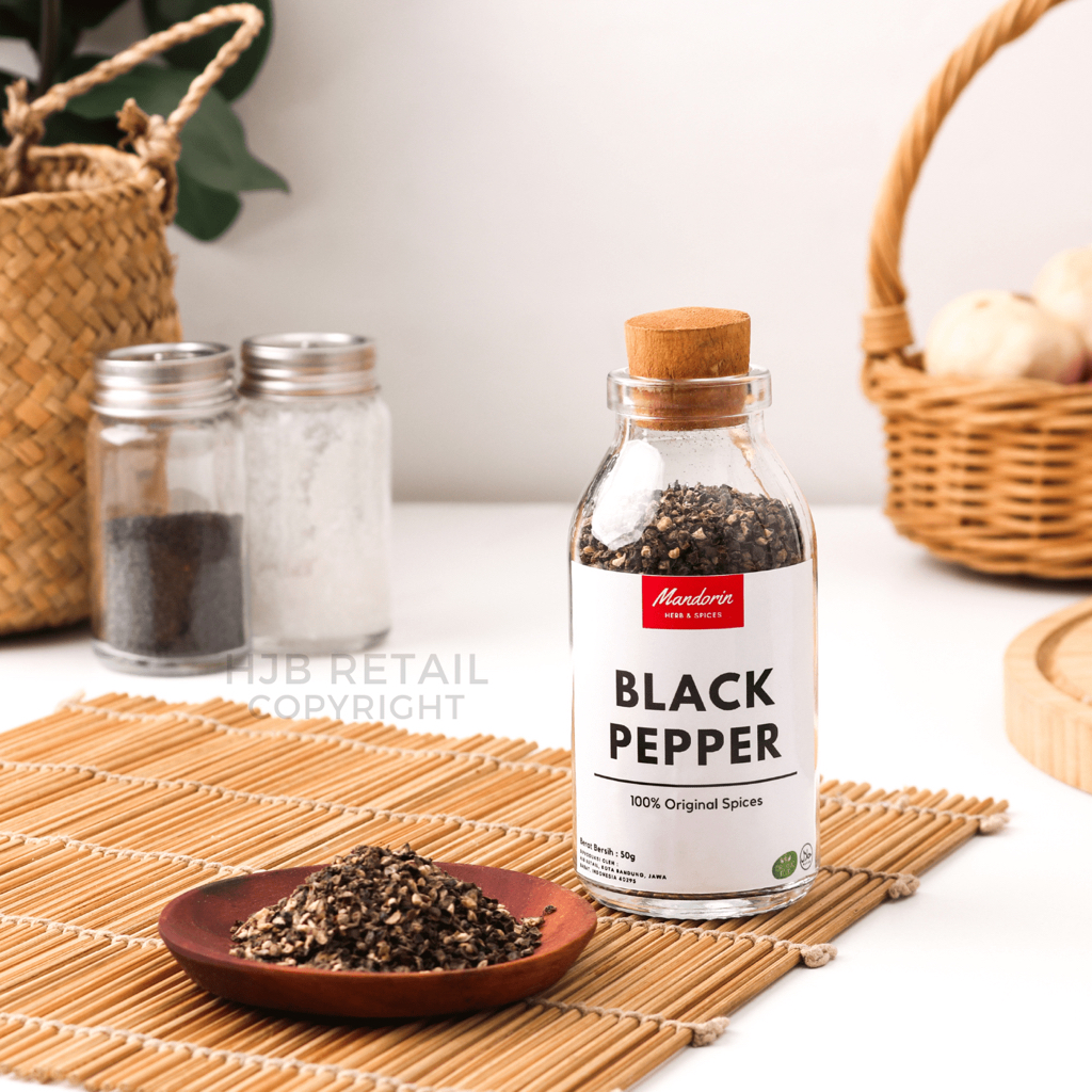 

MANDORIN Lada Hitam Kasar / Crushed Black Pepper / Blackpepper / Blackpeper / Bumbu Dapur Premium