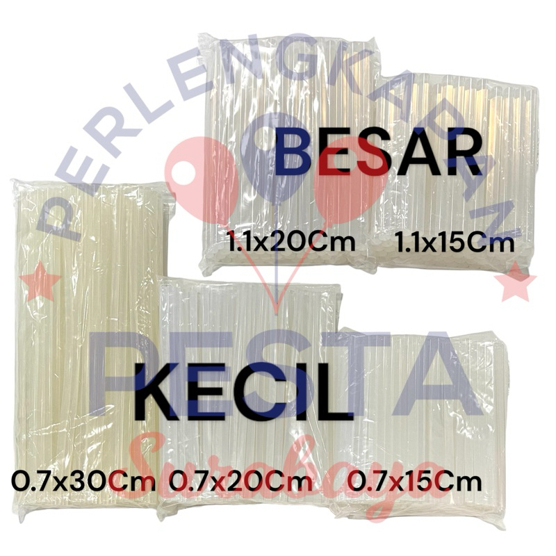 

Isi Lem Bakar / Lem Glue Gun / Lem Tembak Refill Kiloan (1Pak +/-950Gram)