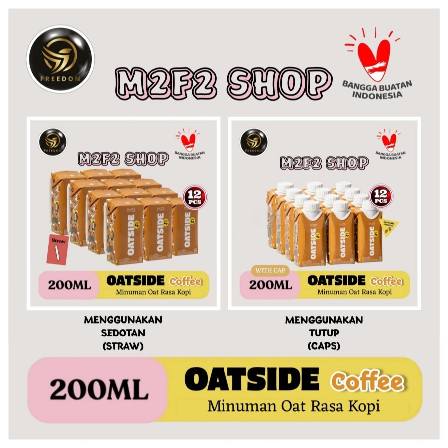 

OATSIDE Mini Coffee Oat Milk | Susu Gandum Kopi Kotak UHT - 200 ml (Kemasan 12 Pcs)