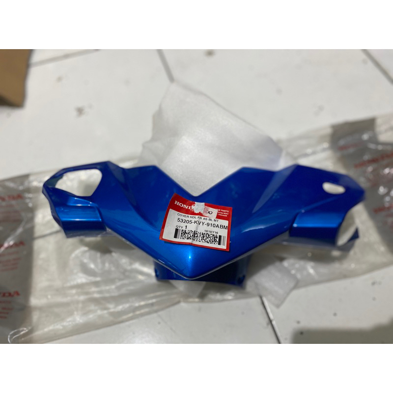 Cover Handle FR Totok Batok Depan Stang Beat Karbu Biru | 53205KVY910ABM 100% ORI AHM