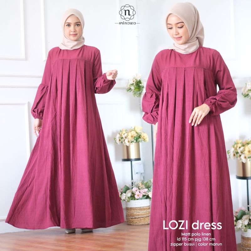 Lozi Dress Polo Linen Busui