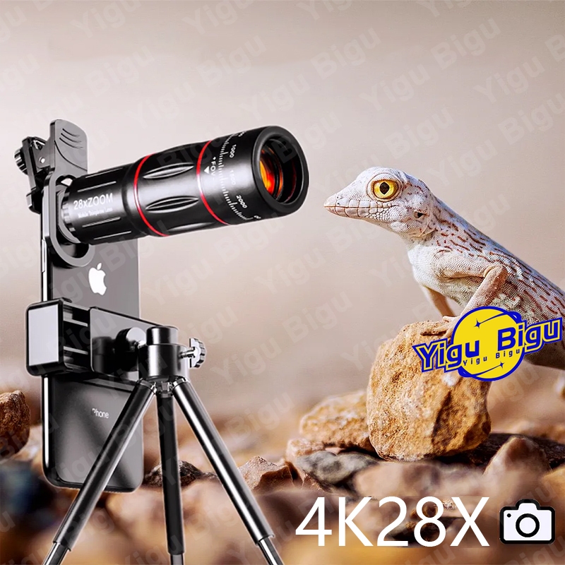 RB9 28X TeleZoom 4K Kamera Ponsel Sudut Lebar Teleskop Zoom Teleskop Lensa Mobile Lens Mata Ikan