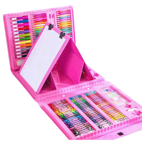 

Doritoki 208pcs Crayon Anak Pengasah Set Alat Menggambar Melukis Anak-anak Crayon Cat Air Pensil