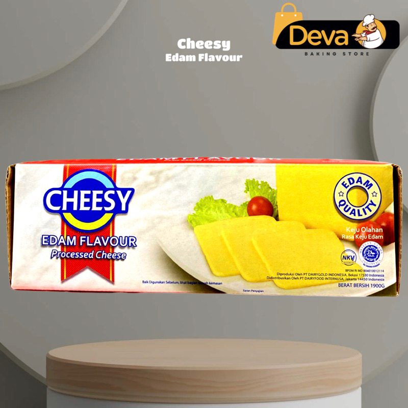 

Cheesy Edam Flavour Processed Cheddar - Cheesy Keju Edam 2kg