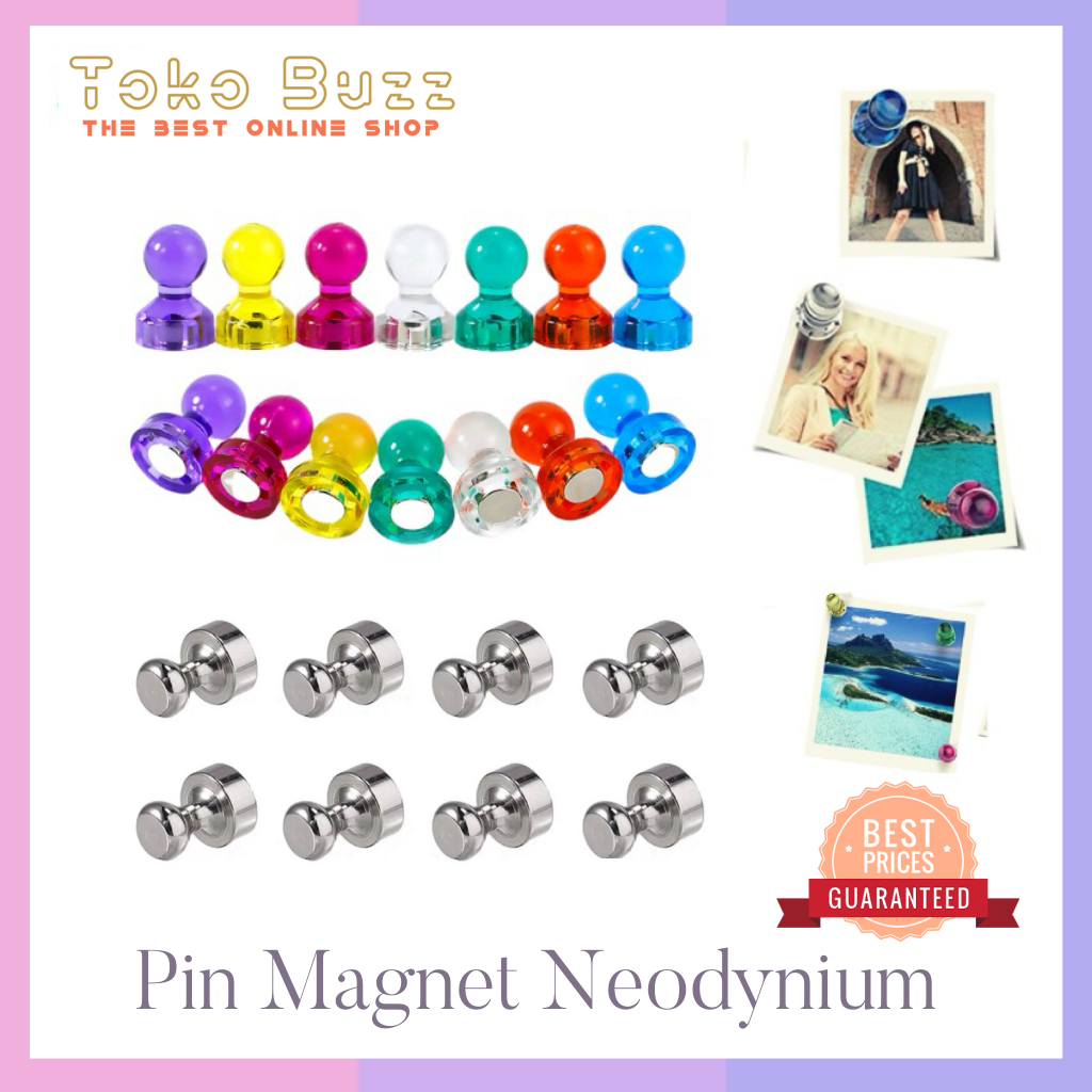 

PIN MAGNET Papan Tulis Whiteboard Kulkas Magnetic Pin Memo Tulis Kantor Pin Note Magnetic Neodynium Strong Stainless Steel