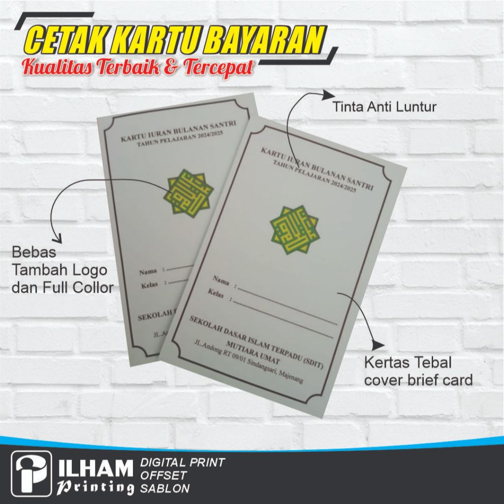 

Cetak Buku Bayaran Siswa, Bayaran Arisan, Buku tagihan Bank, Buku Infak, Iuran Sodaqoh