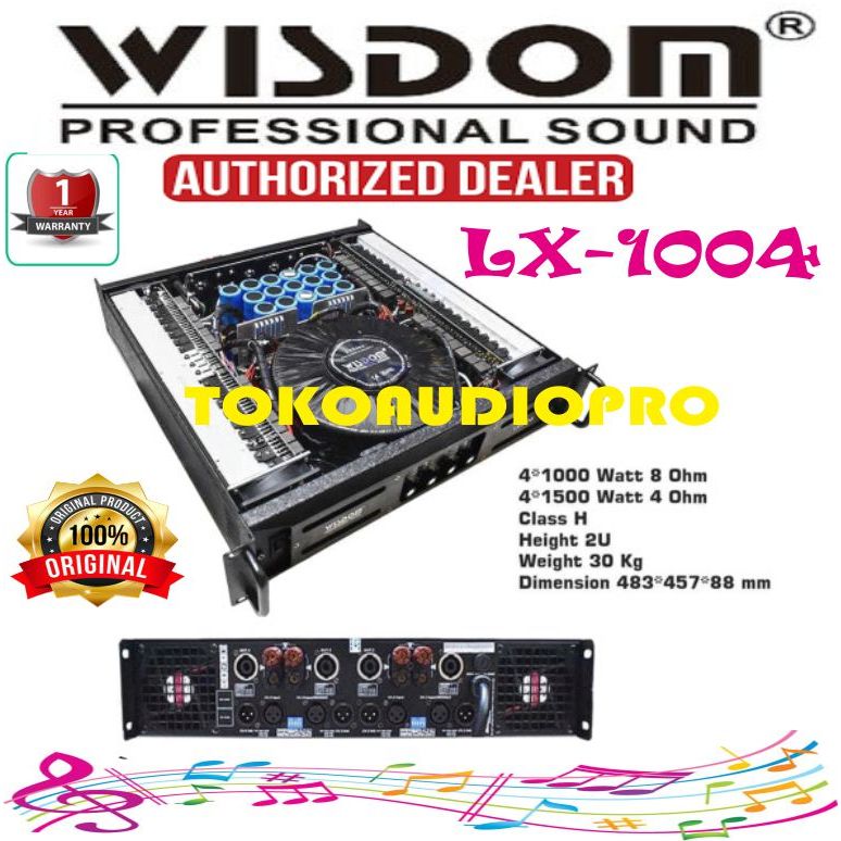Wisdom LX1004  4-channel Power Amplifier Original Wisdom LX-1004