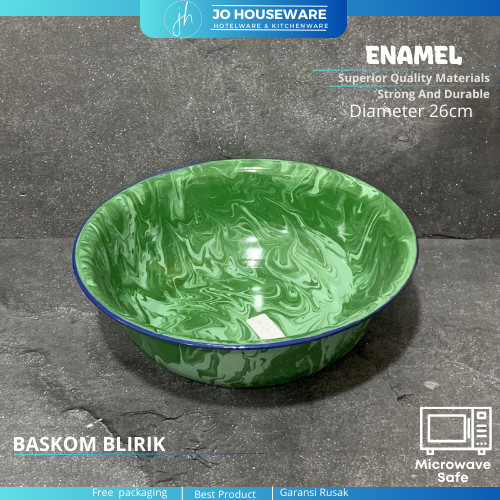 Baskom enamel blirik diameter 26 cm / baskom blirik serbaguna SET 3 PCS