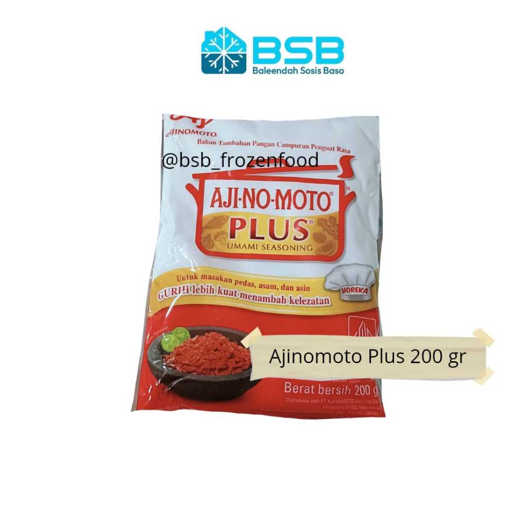 

AJINOMOTO Plus 200 gr – AJI-NO-MOTO Penyedap Rasa MSG 200gr Micin Bumbu Penyedap