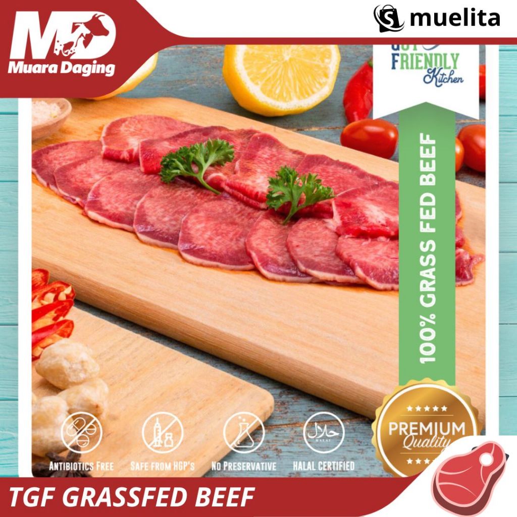 

AUSTRALIAN SLICED BEEF TONGUE (LIDAH) by TGF Kitchen - Kualitas Premium, Sapi Australia, Grass-Fed Beef